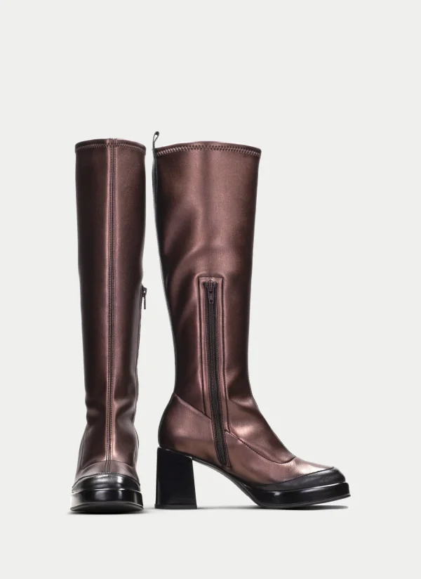 HISPANITAS Bota tokio preto-bronze