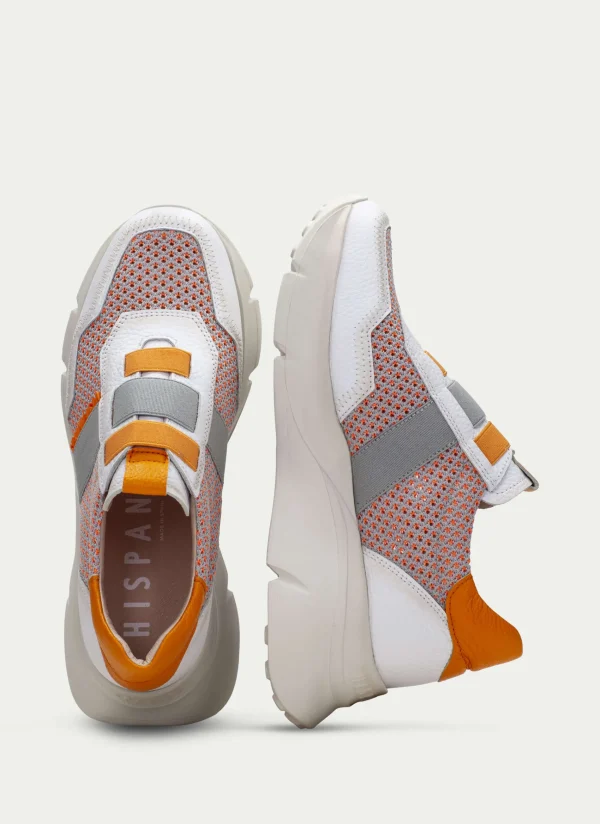 HISPANITAS Sneakers hawai branco-laranja