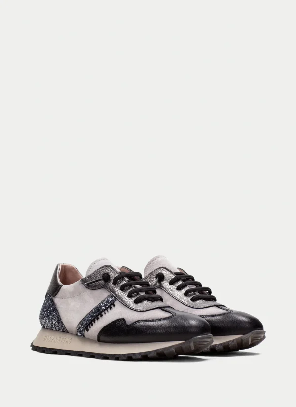 HISPANITAS Sneakers loira preto-cinzento-glitter