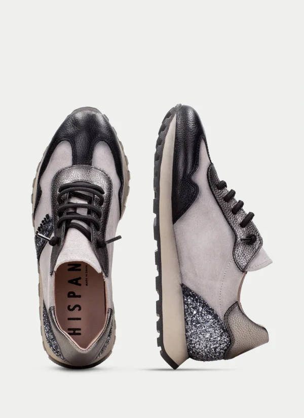 HISPANITAS Sneakers loira preto-cinzento-glitter