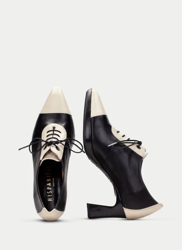 HISPANITAS Zapatos Tacon ankara preto-milk